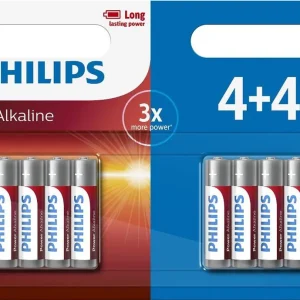 Philips Power Alkaline AAA LR03 (4+4 stuks)